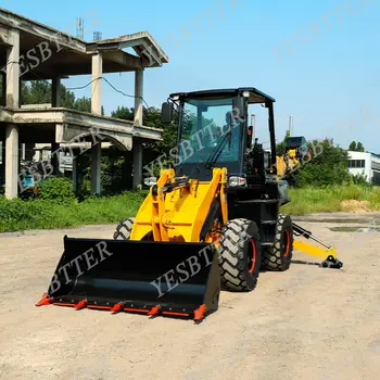 WZ45-16 4-Wheel Drive Bucket Loader with Backhoe New 4x4 Backhoe Loader mini