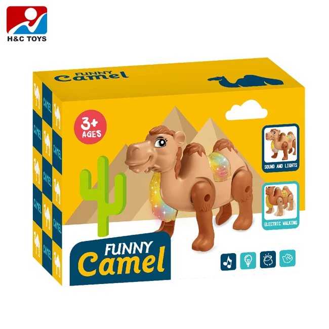 Cheap Cartoon Funny Plastic Small Camels Electric Walking Animal
