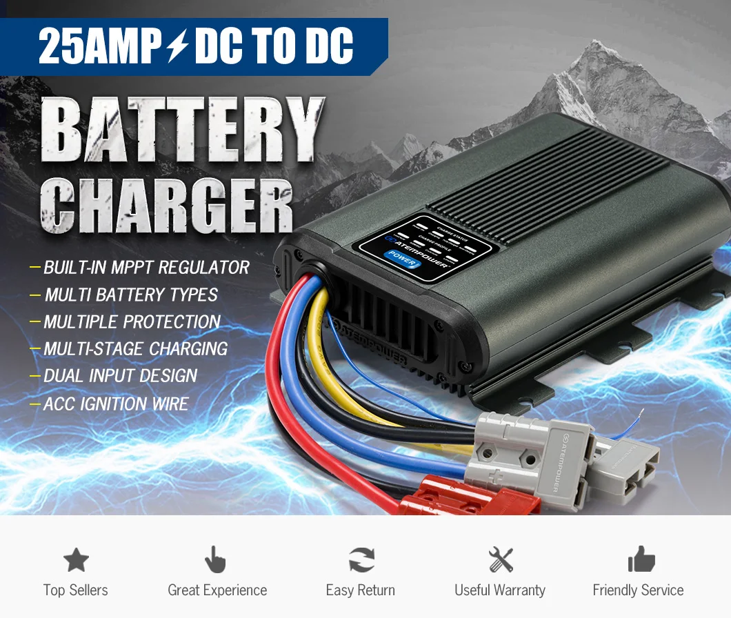 Atem Power 12v 25a Dc To Dc Onboard Battery Charger For Rvs Truck Boat