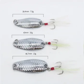 Long Scale Sequin Zinc Alloy Artificial Hard Bait Hooks Long-cast Bass Bait Single/20 Pack – Hard Lure – view 5