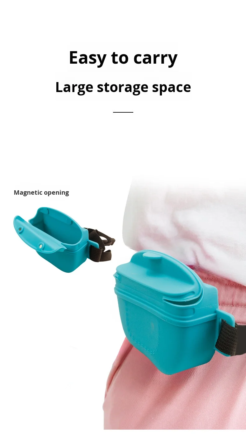 New Outdoor Portable Pet Training Bag Dog Training Waist Belt in Silicone for Dog Training factory