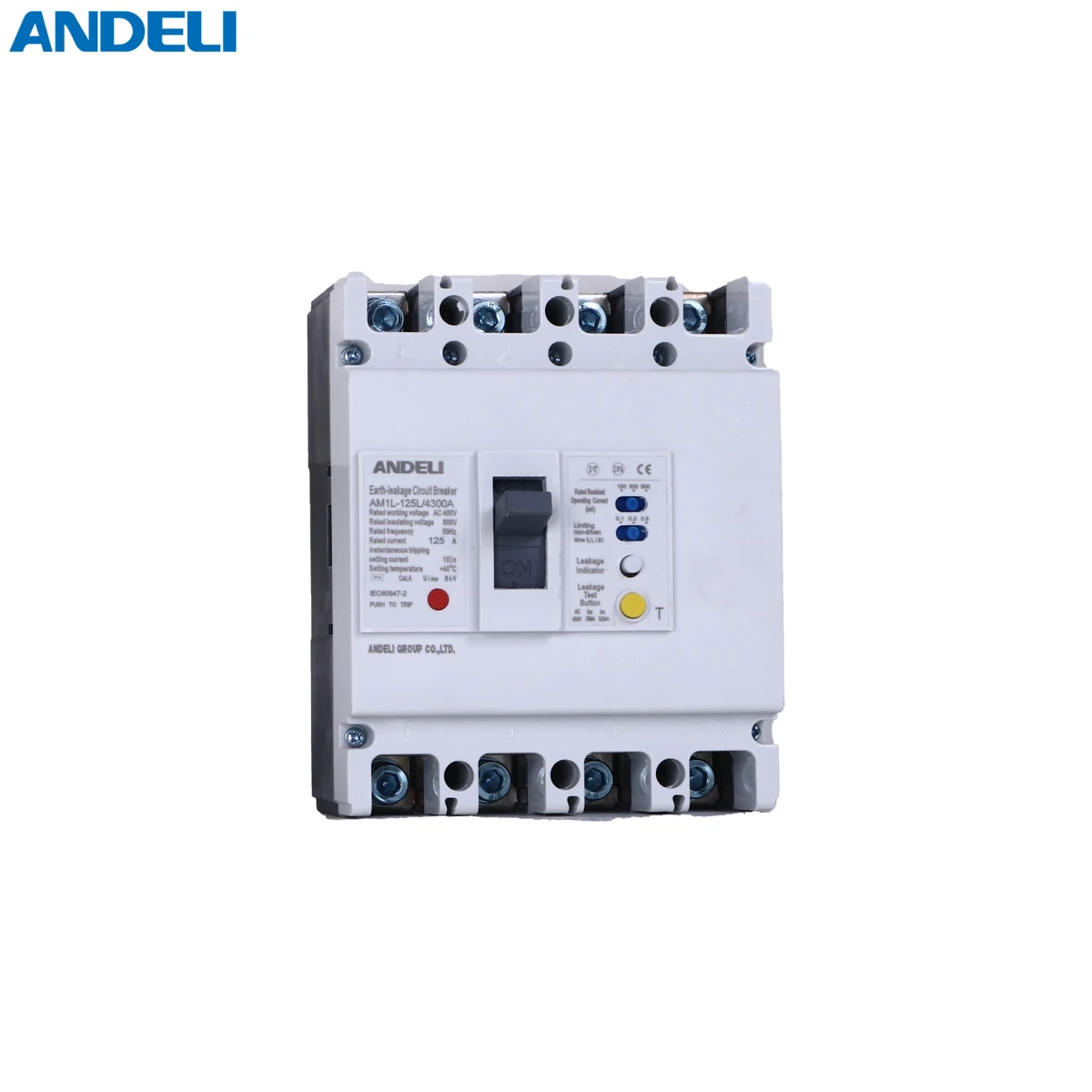 ANDELI AM1L-125/4300 10 16 20 25 32 40 50 63 80 100  Amp Electric Elcb 60a 100a Circuit Breaker Price