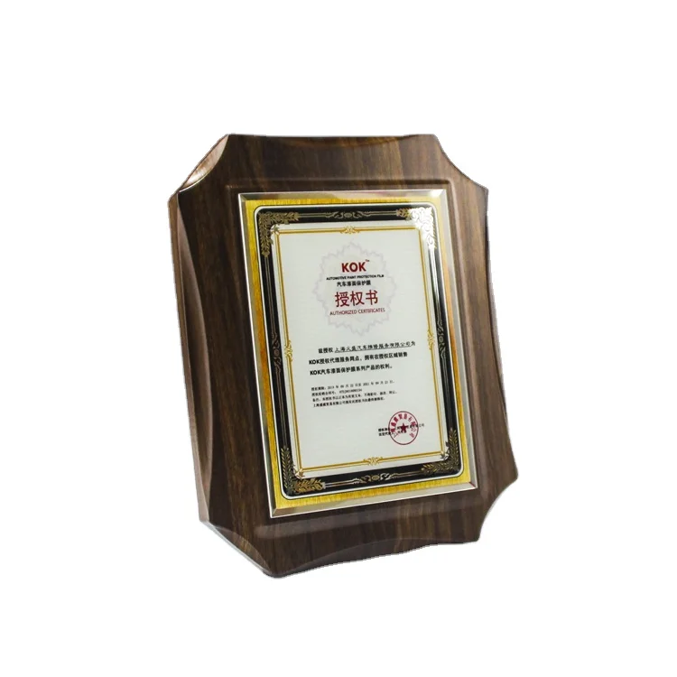 Wholesale Uv Printing blank  sublimation crystal trophy wooden awards