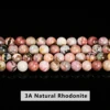3A Natural Rhodonite Stone Beads