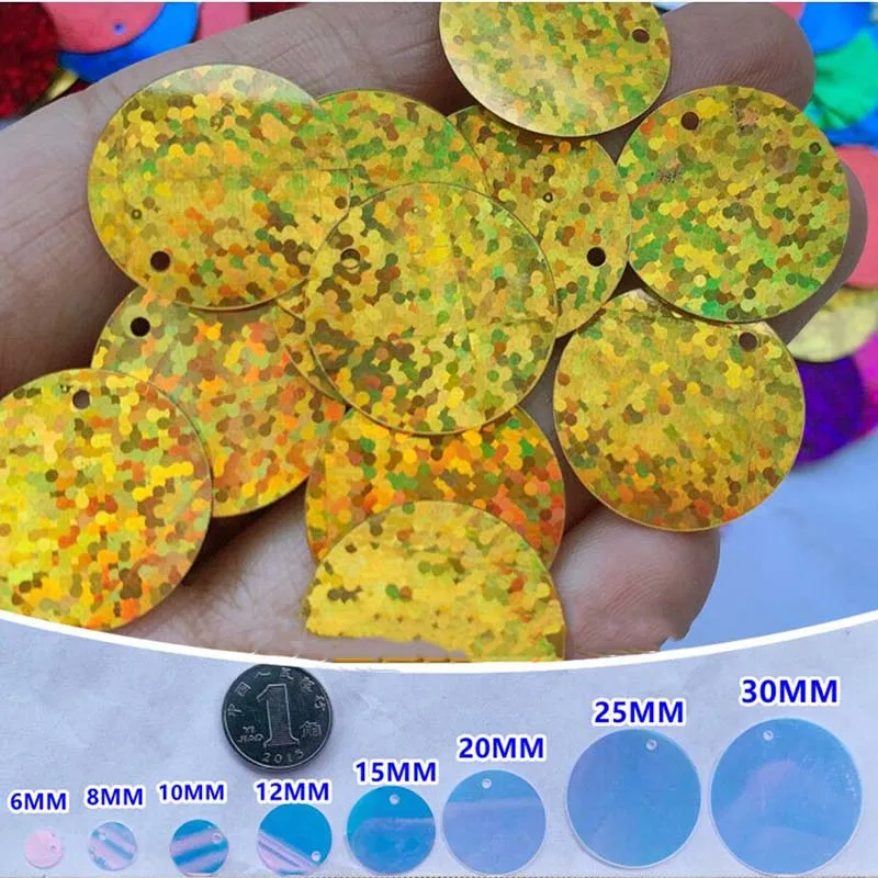 6 мм до 30 Diy аксессуары для одежды материал вечеринки круглые рождественские блестки конфетти красочные ПВХ с отверстием