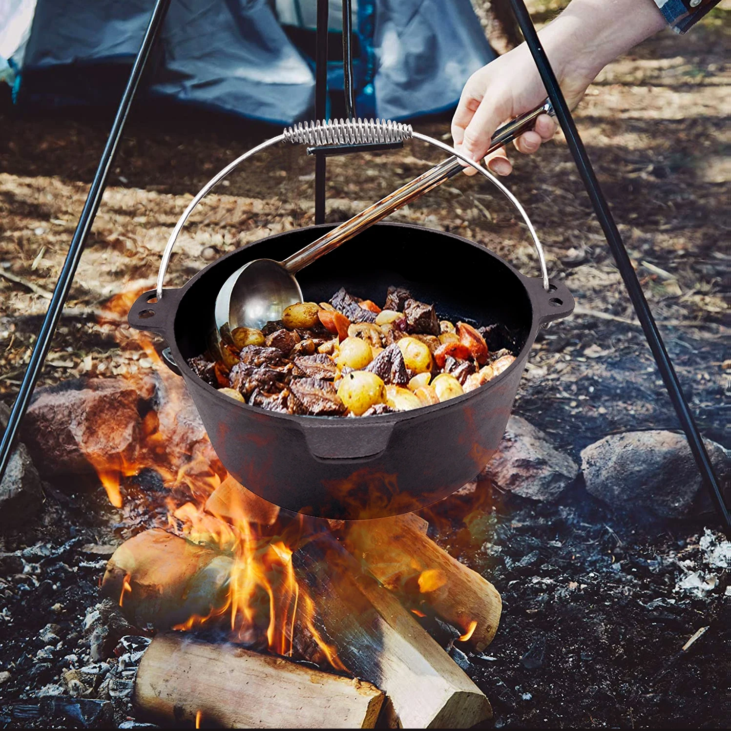 Made In China Low Price Enamel Cast Iron Camping Cookware Sets