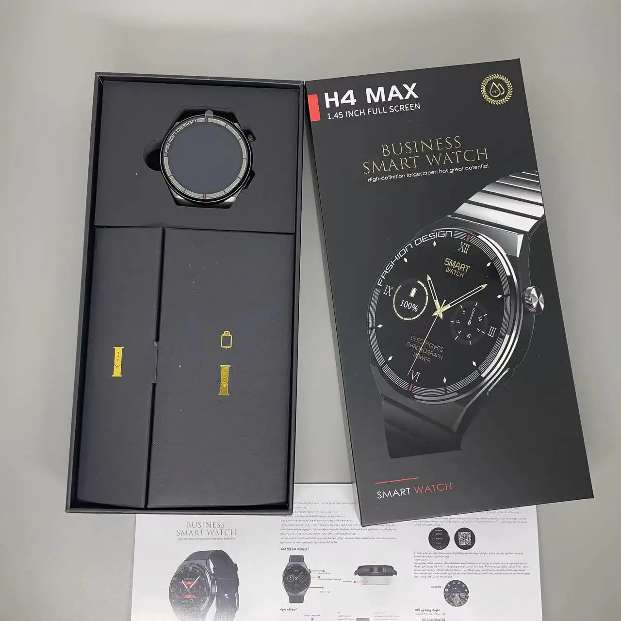 2023 NEW ARRIVAL H4 MAX Smart Watch With NFC Electronic Payment Smart Watch H4 Max Reloj Inteligente 3 Straps for Men Business