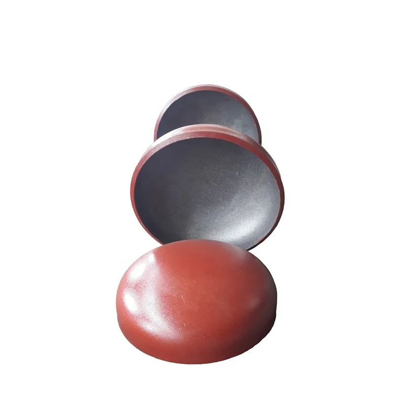 Low Pressure Carbon Steel Pipe Cap Elliptical Dished End Casting Technique Smooth Surface Butt Welded Pipe Fitting End Cap
