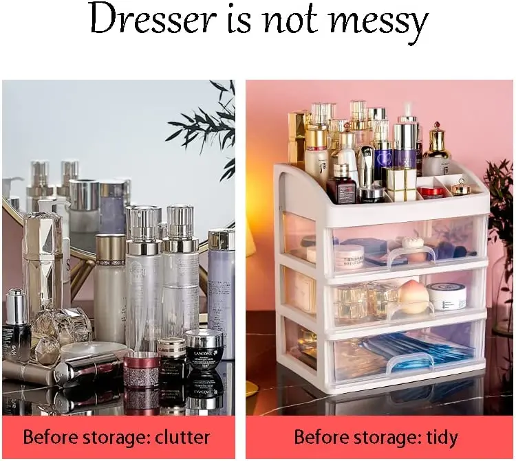 Makeup Organizer Desktop Dressing Case Cosmetic Display Stand Capacity