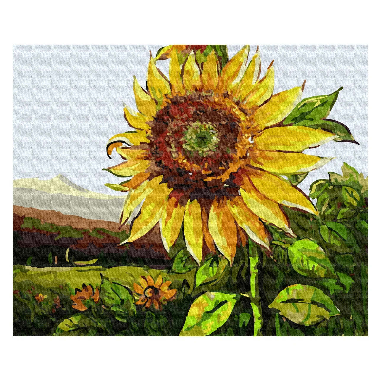 Paint By Numbers G314 Exuberant Big Sunflower Painting Plant Flower Oil Pai...