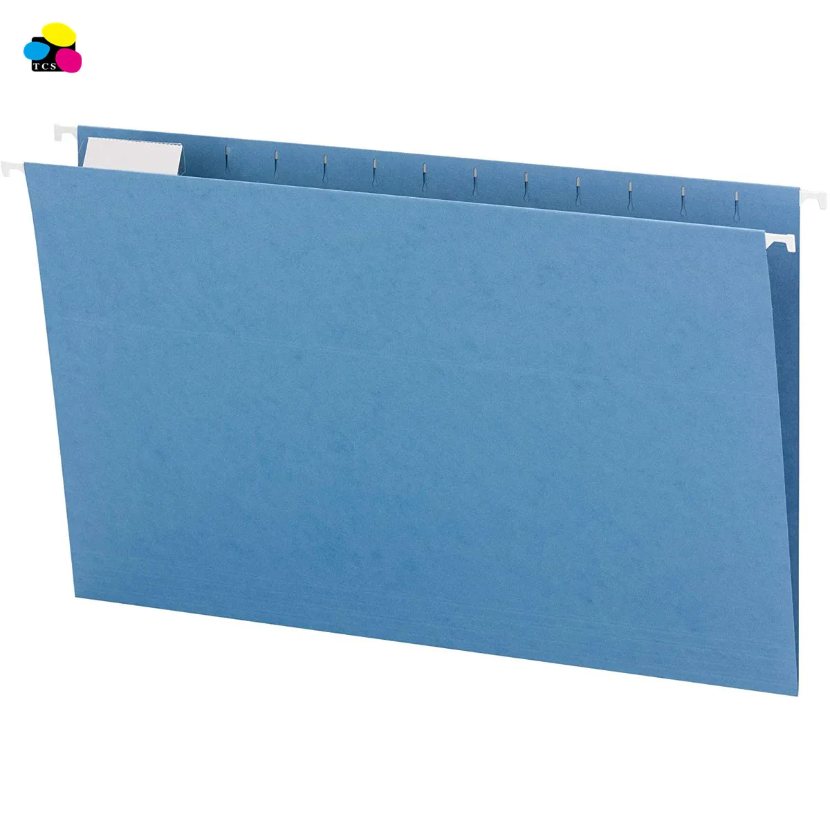 Трехцветные подвесные папки из переработанного полипропилена с верхней кромкой светло-голубого цвета