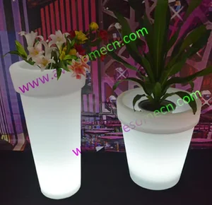 LED Lighting 16-Color Plastic Flower Pot Tray for Outdoor Garden Decoration for Home Use