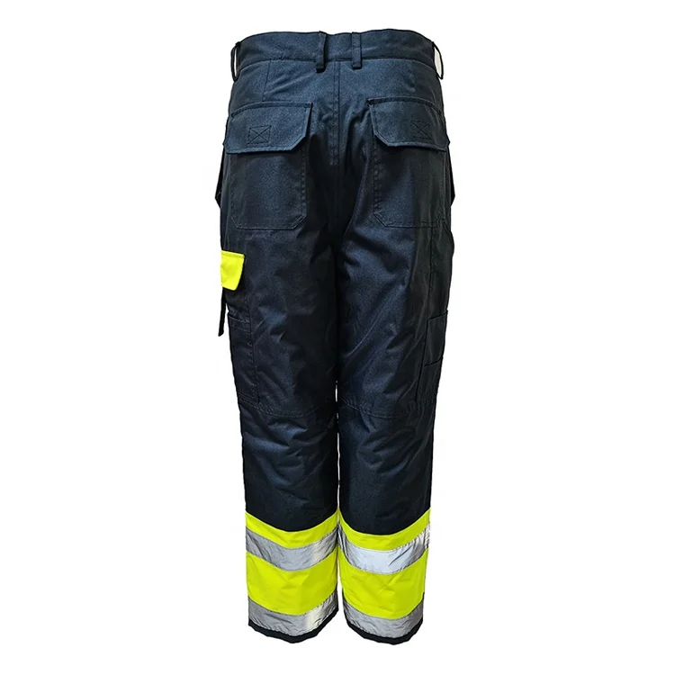 Factory Customized  Hi Vis Reflective Safety Pants Reflective Tape Cargo Work Pants for Men