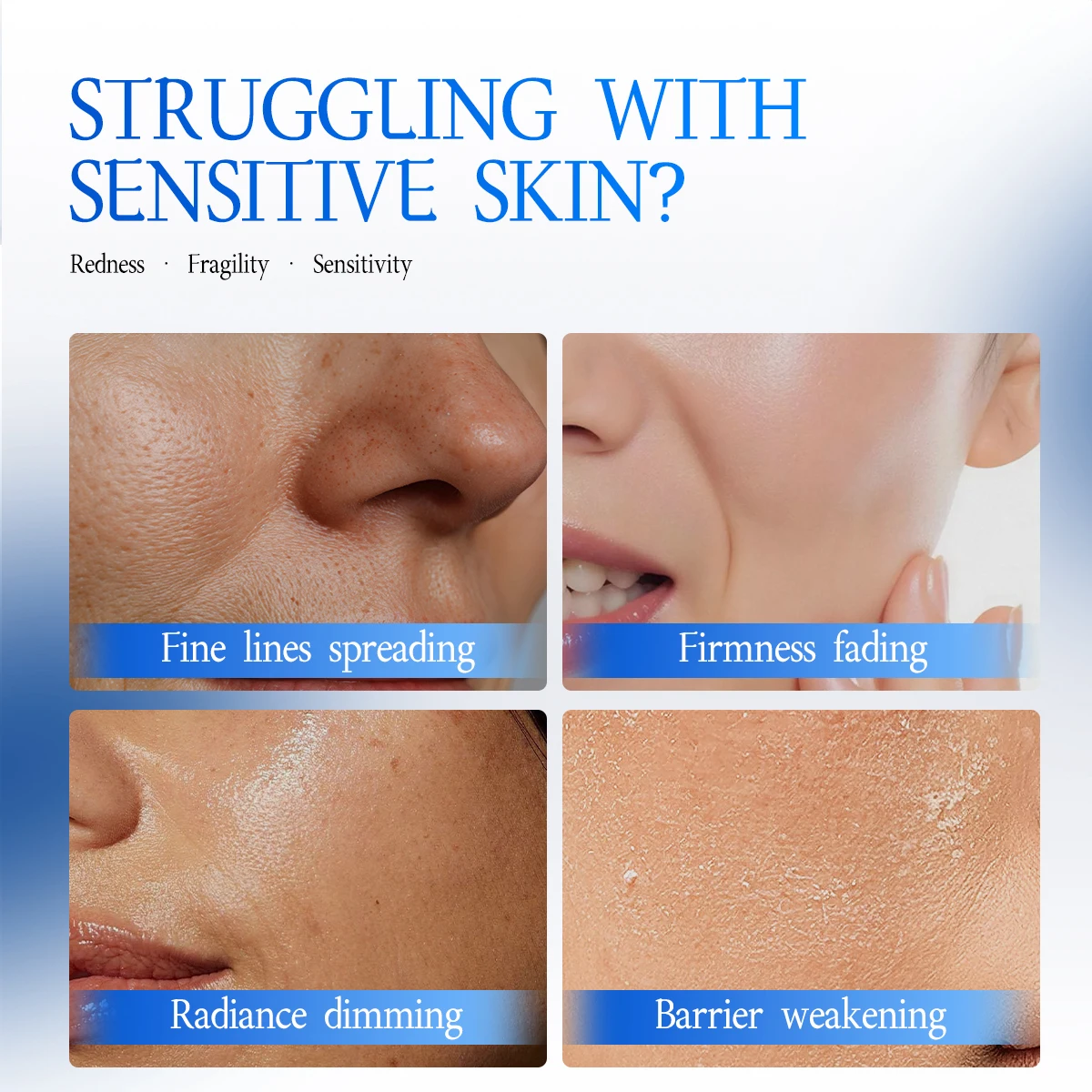 Fast Acting GHK-Cu Repairing Serum Ectoin Powder Liquid Blending Skin Clarifying Soothing Redness Care Facial Serum Set