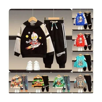 Wholesale Children Tracksuit Jogger Set Kids Boys 2 Piece cotton Sweatshirt Girls Sweatsuit hoodies set