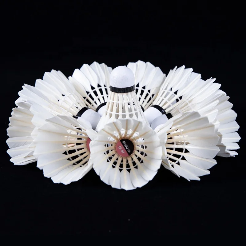 Заводская поставка Волан для бадминтона 12 шт. LOKI белый OEM индивидуальный мяч морская головка перо логотип упаковка утка пробка шт. цвет JIA