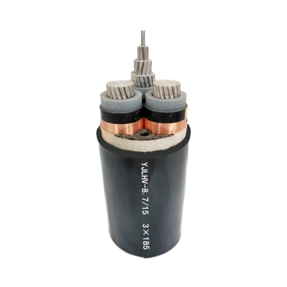 YJLHV 3*185mm2 XLPE insulation PVC sheath aluminum alloy conductor AC 8.7/15KV aluminum alloy cable for industry