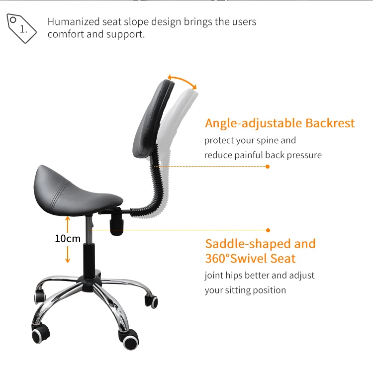 Гидравлическое регулируемое по высоте пневматическое подвесное седло стул для художников со