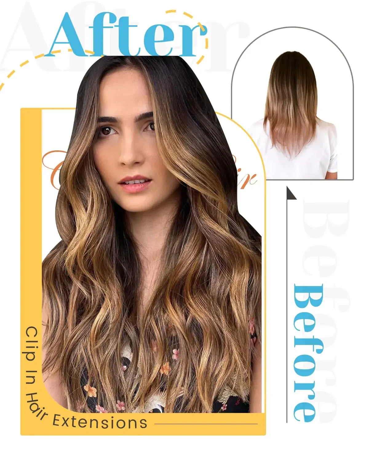 Clip in Hair Extensions 8pcs 120g Real Human Hair 16-26 inches #P4/27_voghion.com