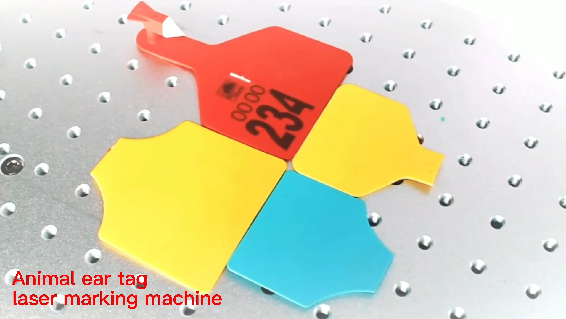 Cattle Ear Tag Printing Machine 50w Fiber Laser Marking Machine For