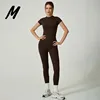 Chocolate Short-sleeved long pants set