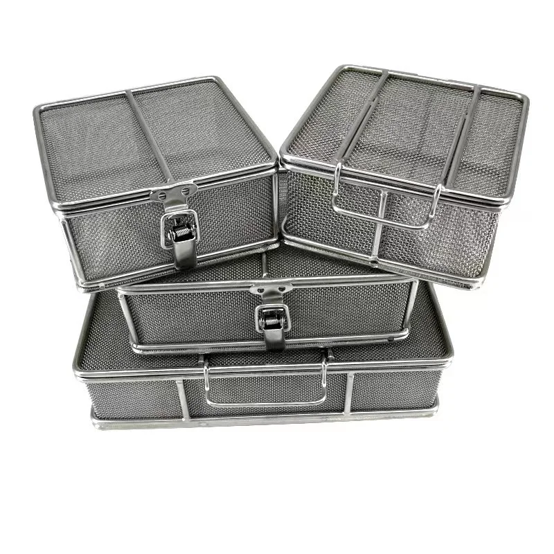 Customizable 304 Stainless Steel Disinfection Frame With Lid Storage