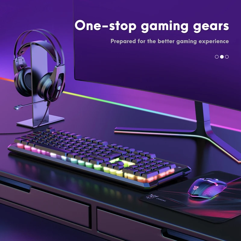 Hot Selling Product 5 In 1 Gaming Keyboard Wired RGB LED Mouse