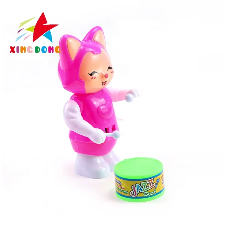 Wholesale custom wind up toys cute mini cartoon boy beat a drum