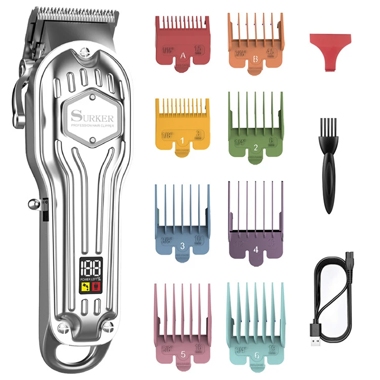 IN STOCK USB Cordless Metal Professional Rechargeable Electric Hair Trimmer For Men.jpg