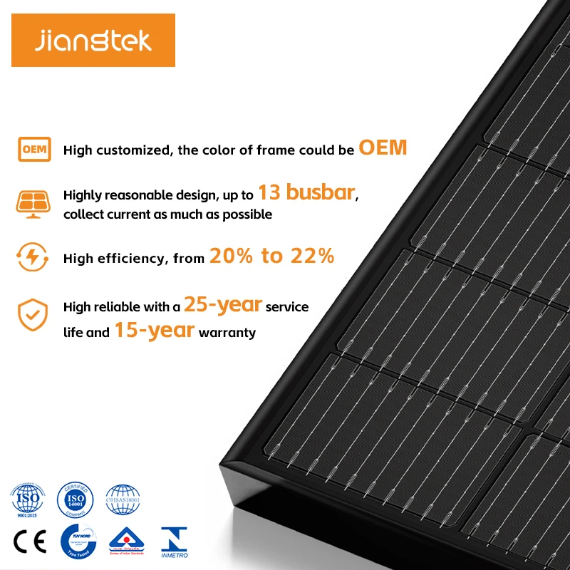 Jiangtek Pv Cell Module Panel Array Custom Pv High-efficiency 365w 390w ...