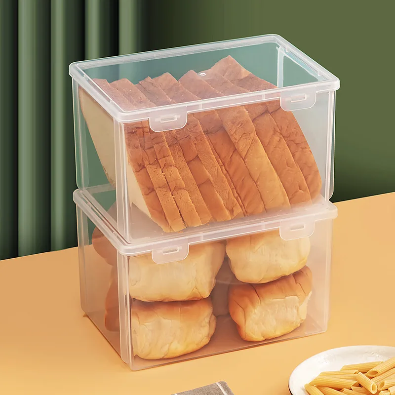 Large Bread Box Stackable Double Layer Bread Storage Container