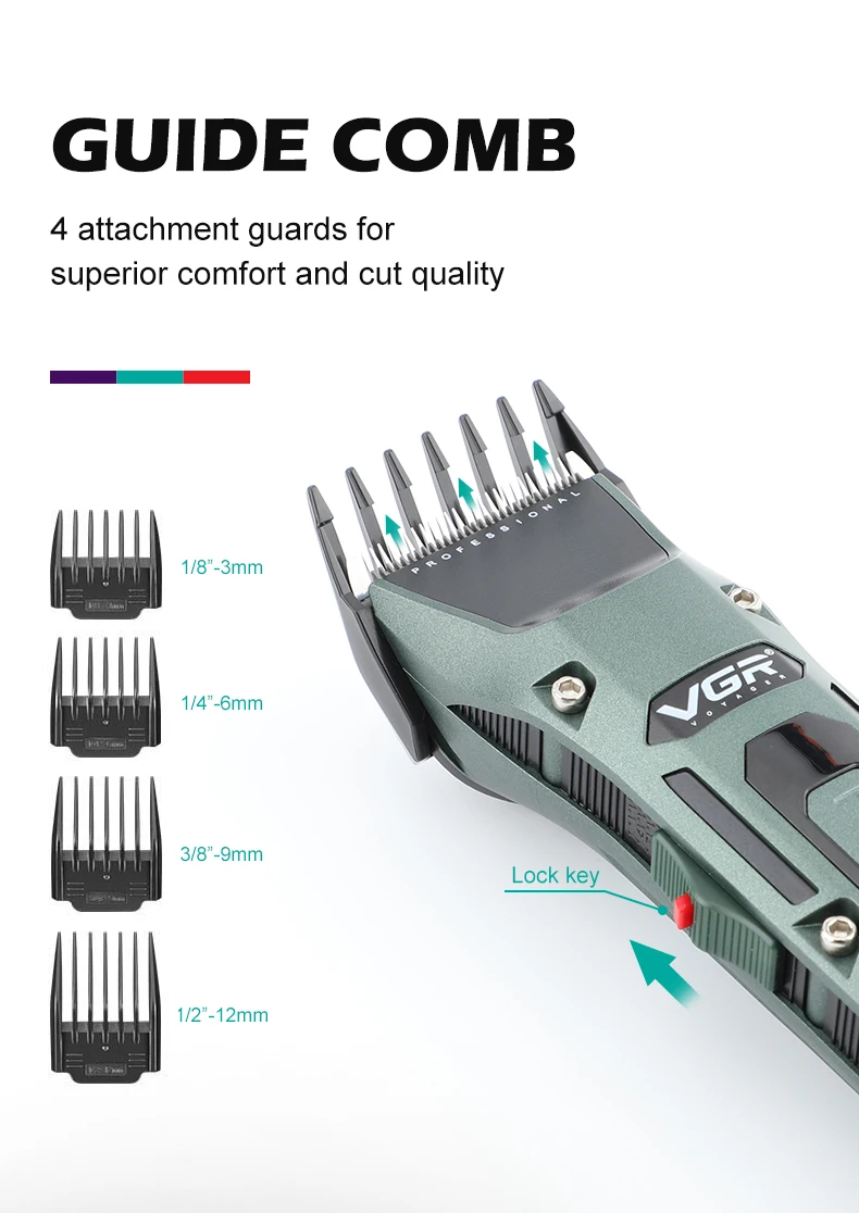 Vgr V-696 Professional Electric Hair And Beard Trimmer Clipper For Men ...