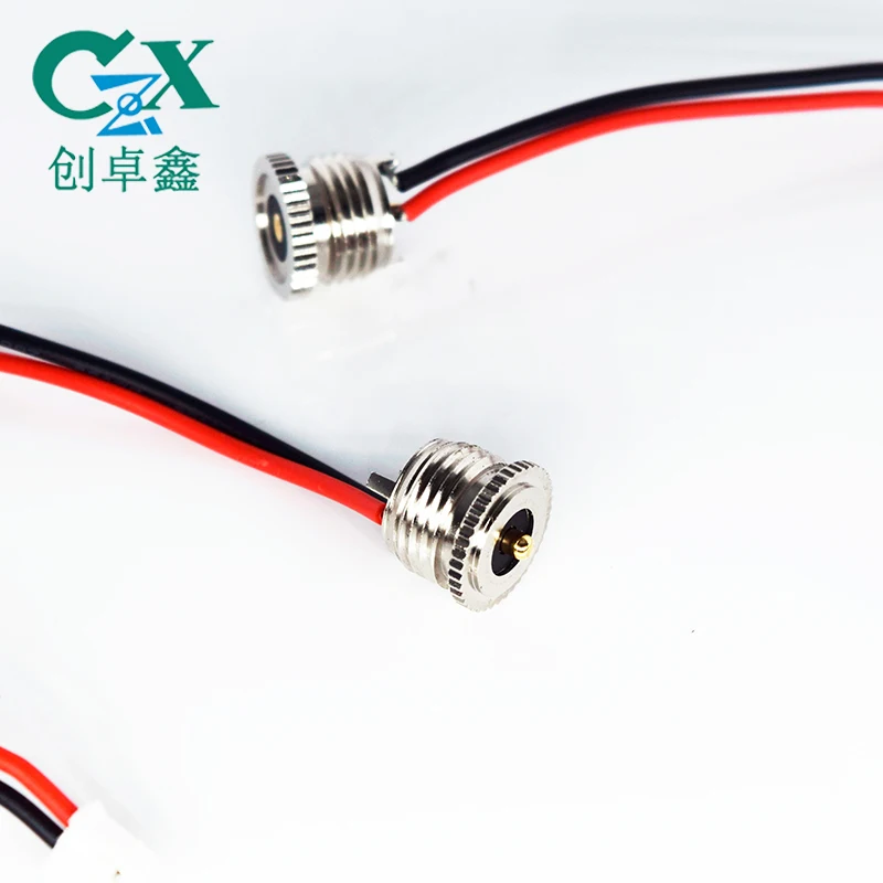 CZX Spring Loaded Pogo Pin Magnetic Electrical 10mm 24v 10amp Round Thread Magnetic Connector 10a High Current