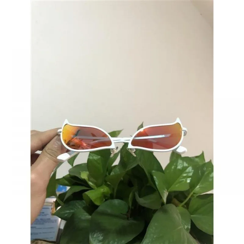 Wholesale Anime One Piece Doflamingo Joker Tech punk style cat eye  Sunglasses Men Women cosplay Cyberpunk glasses From m.