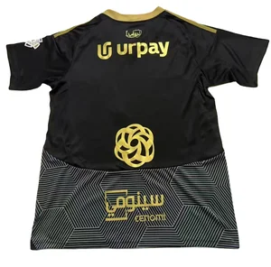 Al-Ahli Saudi Arabia Men's Quick-Drying Spandex/Cotton Short Sleeve Football Jersey Custom Black Designer Version for Soccer