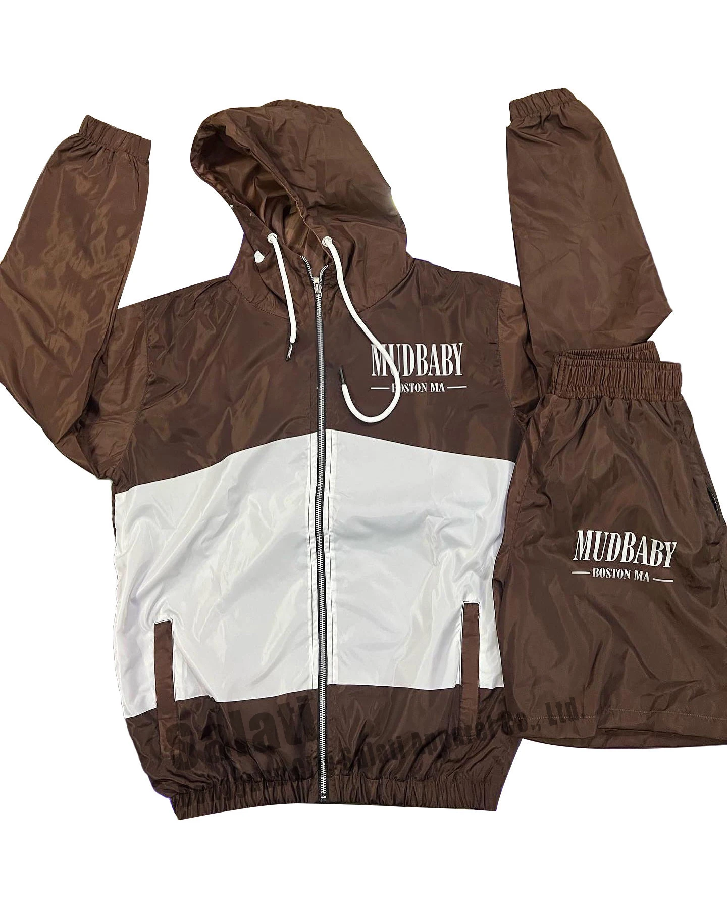Custom Private Label Wind Breaker Jackets Shorts Sets 2 Pieces Oversized Heavy Polyester Casual Windbreaker Tracksuit Sets Men gallery 9