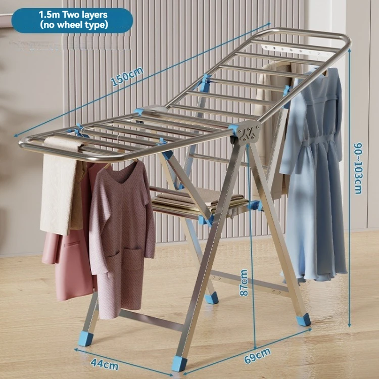 Multifunctional Cloth Dryer Stainless Steel Laundry Rack