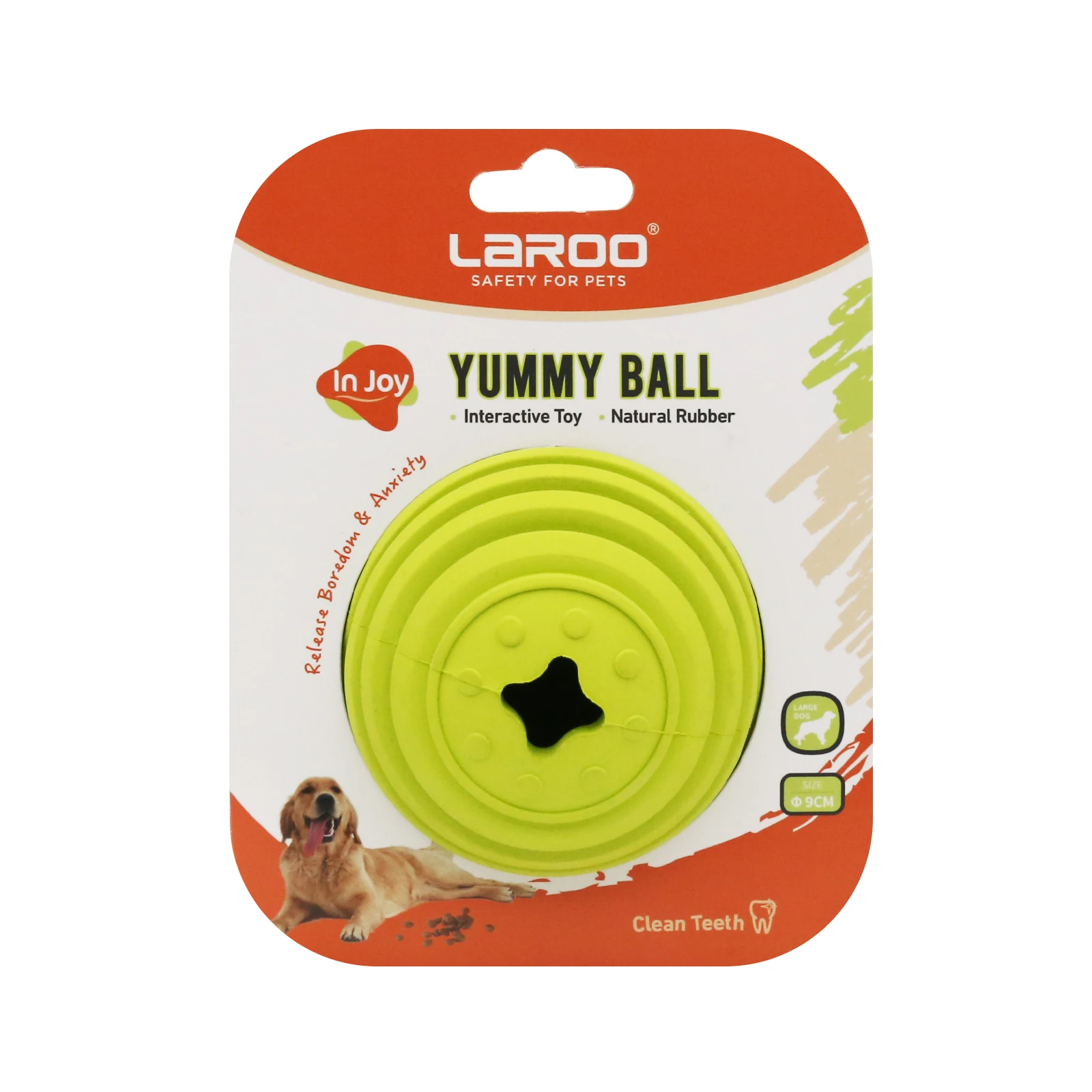 LaRoo Squeaky Dog Ball, Interactive Dog Toys for Boredom, Non