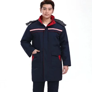Blue Customised Workwear Uniforms Windproof Wholesale Mens Womens Work Clothes for Winter
