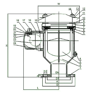 Factory Ductile Iron Double Orifice Air Valve with Two Three Function Use Flange End Air Valve
