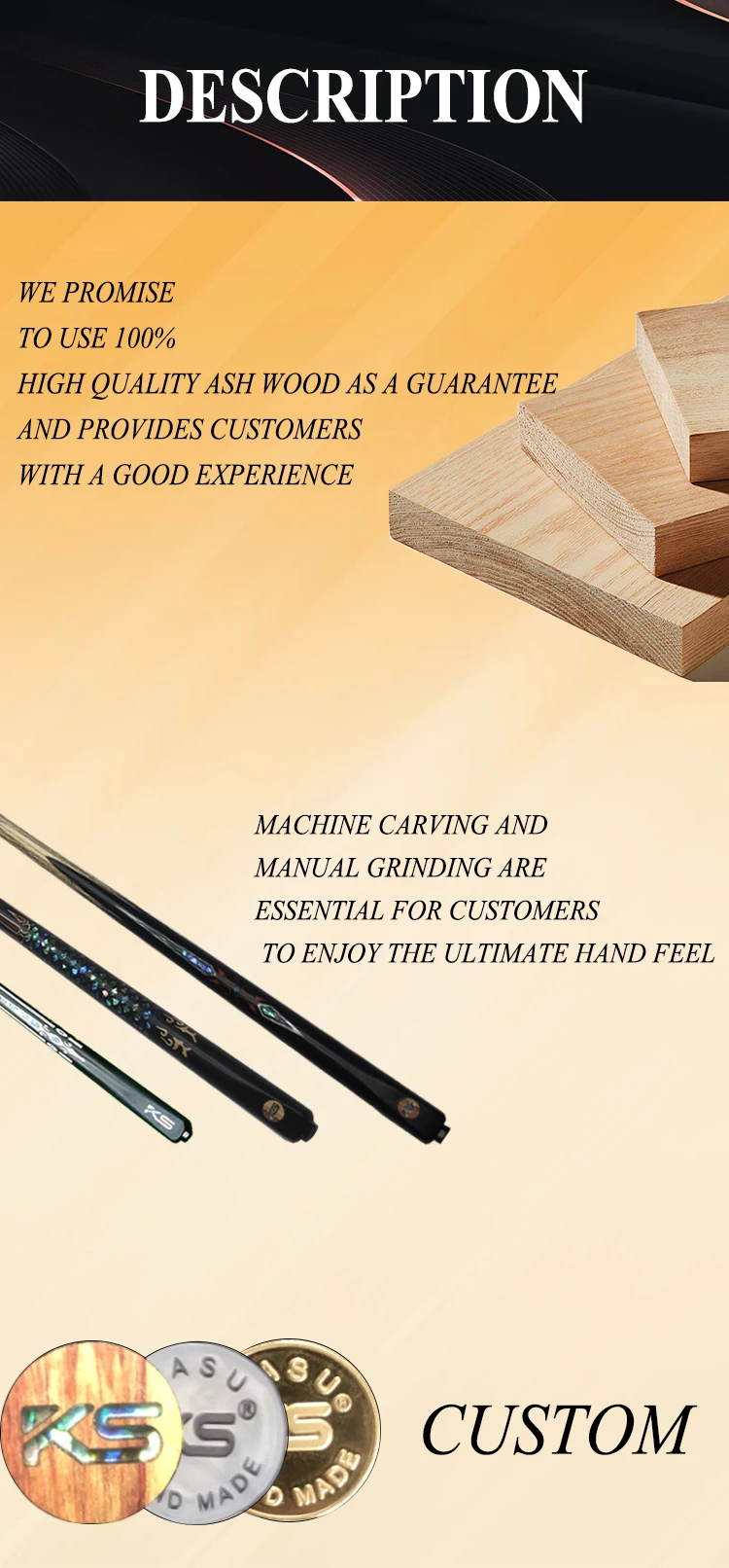 Wholesale Premium Integrated Snooker And Billiard Cues Use As High