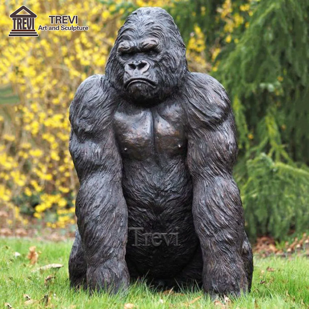 Gorilla King Kong Metal Statue - Majestic Room Decor, Perfect for American  Home Desk Decor, Antique-Inspired Sculpture