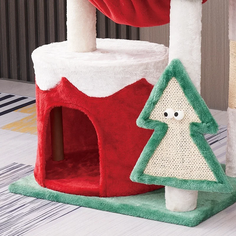 Christmas Cat Tree Tower Customizable Sisal Scratching Board
