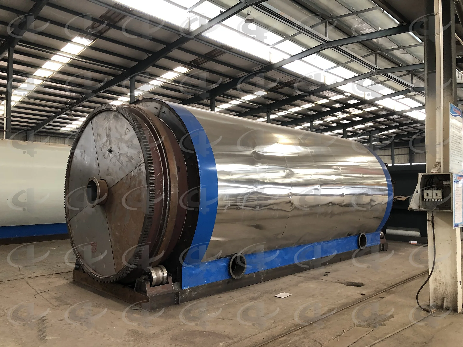 Used Rubber Tires Processing Pyrolysis Machine Plastic Recycle Machine