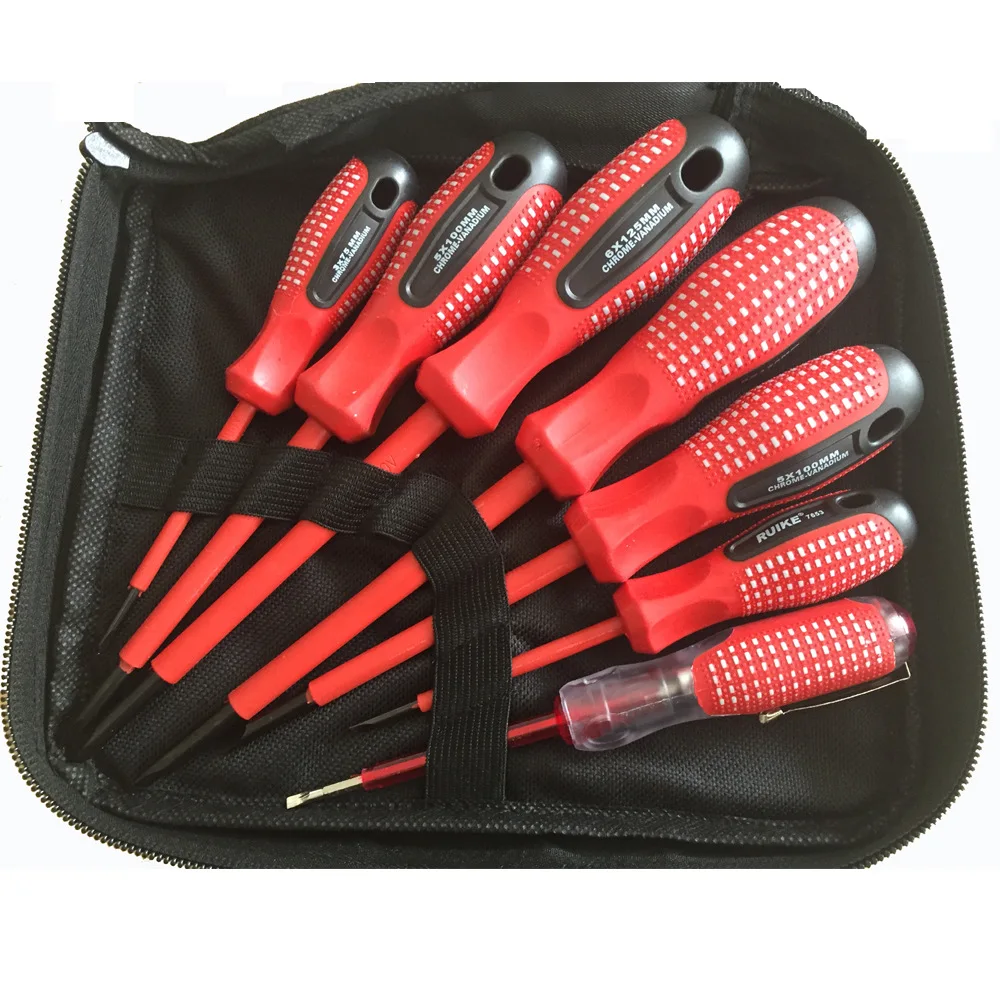 Factory Supply 7 pcs High Quality 100mm,125mm,150mm,200mm Magnetic Screwdriver tool Screwdriver Set