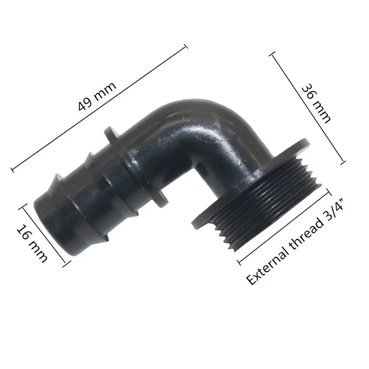 WamSter® L Schlauchverbinder 90°-Winkel Pipe Connector Red 20mm 18mm