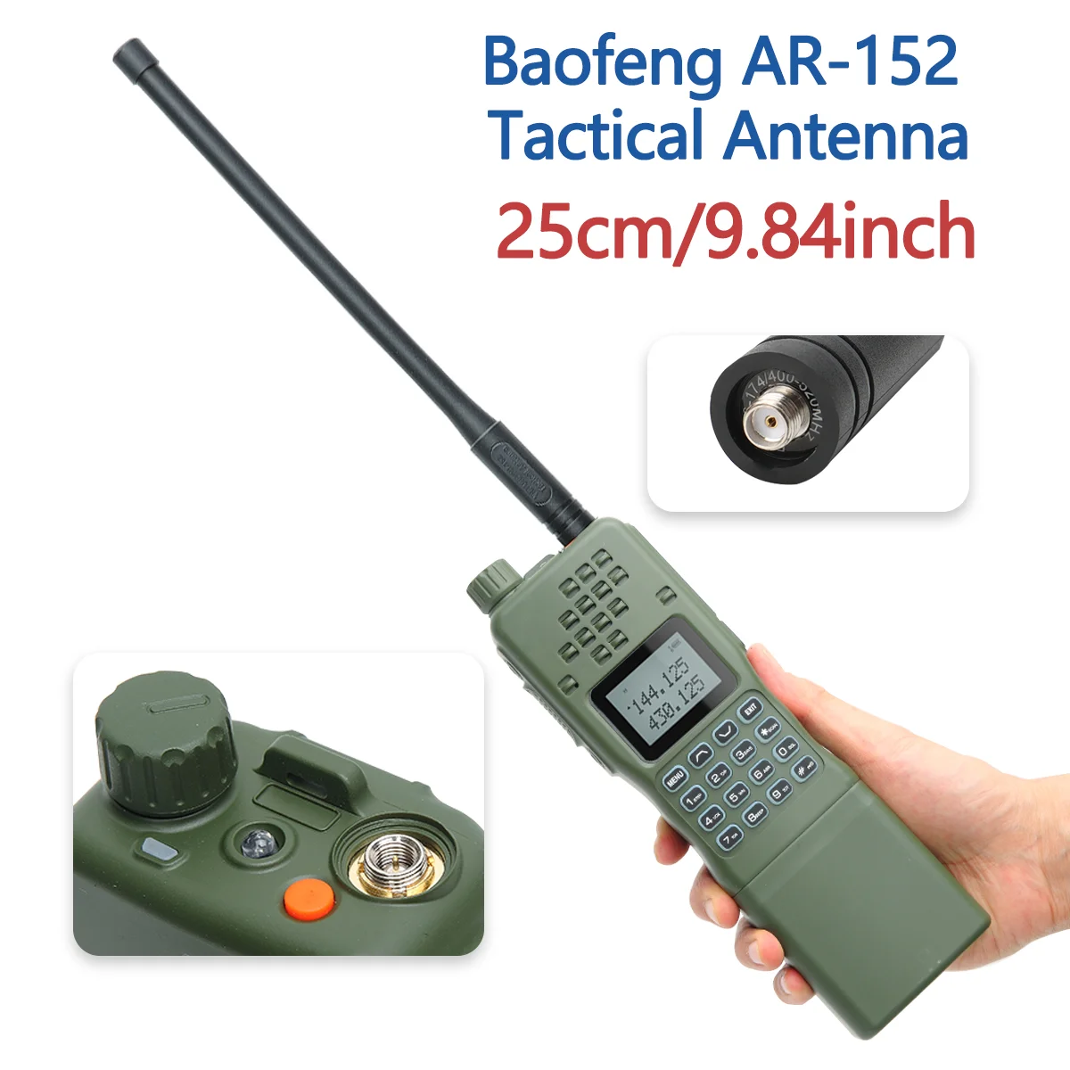 Baofeng Ar-152 Antenna Female Duatacticall Band Vhf Uhf 144/430mhz ...