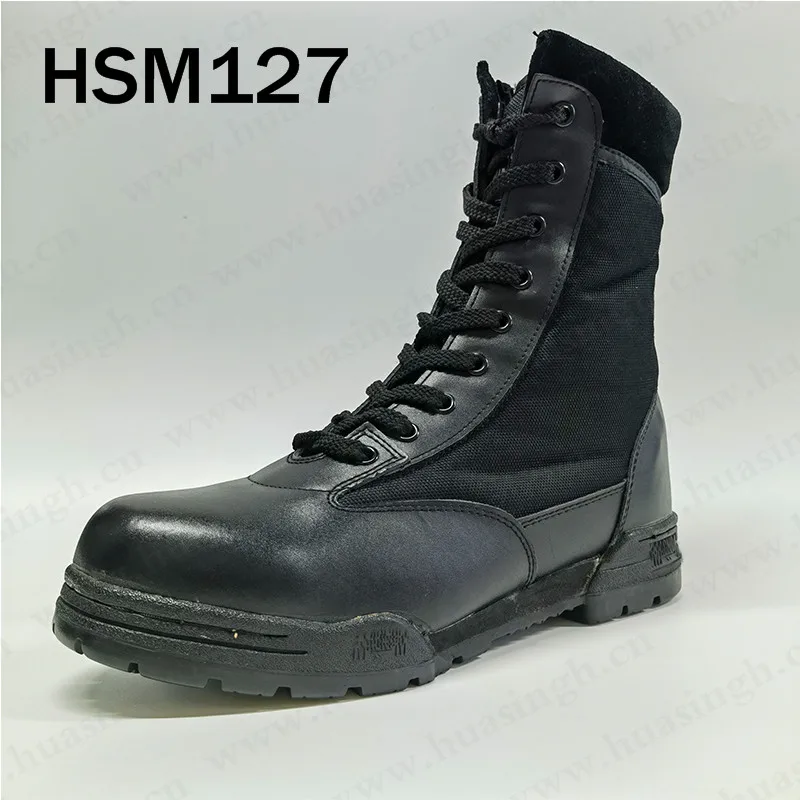 LXG,8 Inch Black Anti-tear Rubber Outsole Training Combat Boots All Season Shock Resistant Tactical Boots HSM127