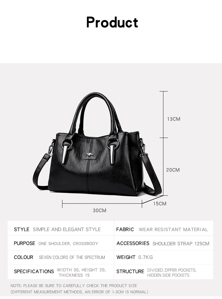 Luxury Designer Women's Large Capacity Handbag