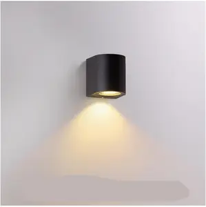 Modern Outdoor LED Wall Light IP65 Waterproof Aluminum 5W Cylinder Design for Garden Porch Hotel Corridor Villa Decorative